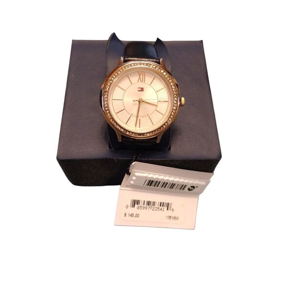 Tommy Hilfiger Rose Gold Bezel Watch 1781853 Leather Band 2016 NEW BATTERY NIB - Picture 11 of 16